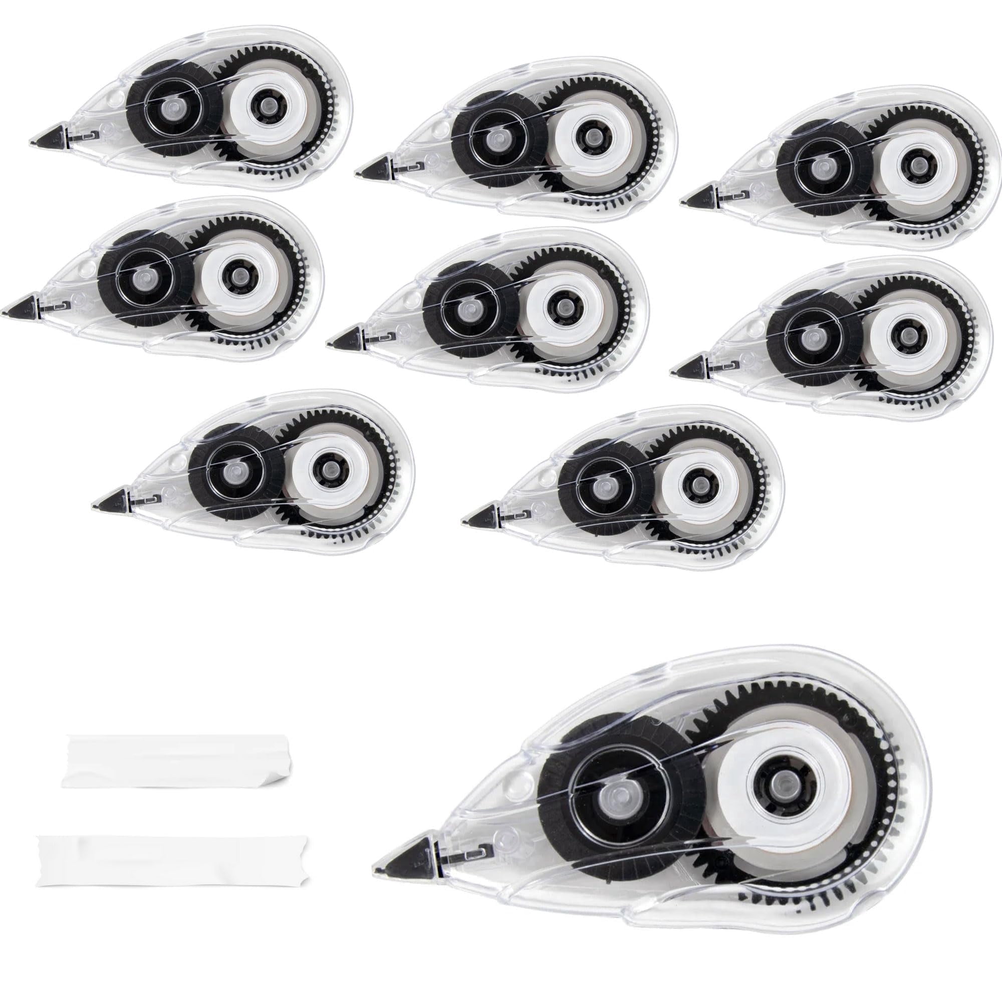 100 Pack of Bulk Wholesale White Correction Tape for Instant Ink Writing Corrections Measuring 20 Feet / 6 Meters Long Each Tape Roll for Students, Teachers, Offices and Classrooms