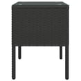 thumbnail image 2 of vidaXL Side Table Black 53x37x48 cm Poly Rattan and Tempered Glass Indoor / Outdoor, 2 of 5