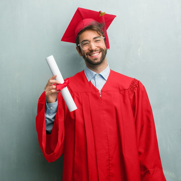 Red Adult Student Graduation Set Hat Gown Gown Tassel Pendant 2022 Dress Other Walmart