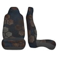thumbnail image 3 of Easy to Install Car Universal Seat Cover, Abstract Vintage Honeycomb Four Seasons Universal Front Seat Cover, 2-Piece, 3 of 8