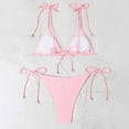 thumbnail image 5 of Afdoent Women's Bikini Sets Two Piece Tie String Swimsuit Triangle Bathing Suit Top Bikini Sets Swimwear Beach Swimwear, 5 of 8