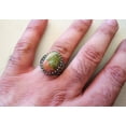 thumbnail image 3 of Unakite Jasper Mens Ring, Natural Unakite Jasper Ring, Oxidized, 925 Silver Ring, Birthday Gift, Heavy Mens Ring, Arabic Design, Ottoman Style Ring, Christmas, Turkey Mens Signet Ring, 3 of 6