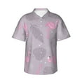 thumbnail image 1 of Fotbe Pink Flamingo Camisa Hawaiana para Hombre Unisex – Camisa Casual de Verano con Botones de Manga Corta de Algodón y Lino,X-Large, 1 of 7