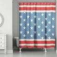 thumbnail image 2 of Creative Products Red and Blue Stars and Stripes 71x74 Shower Curtain, 2 of 2