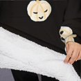 thumbnail image 3 of Oversized Wearable Blanket Hoodie,Halloween Cute Pumpkins Pattern Sherpa Blanket Hoodie with Super Pockets,Super Warm Fuzzy Pullover for Women & Men, 3 of 6