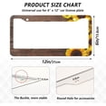 thumbnail image 4 of Coolnut Wooden Sunflower 2 Holes Car License Plate Frames 2PCS, Car License Plate Holder with Screw Caps Cover Set Automotive Exterior Parts Decoration for US Vehicles, 4 of 7