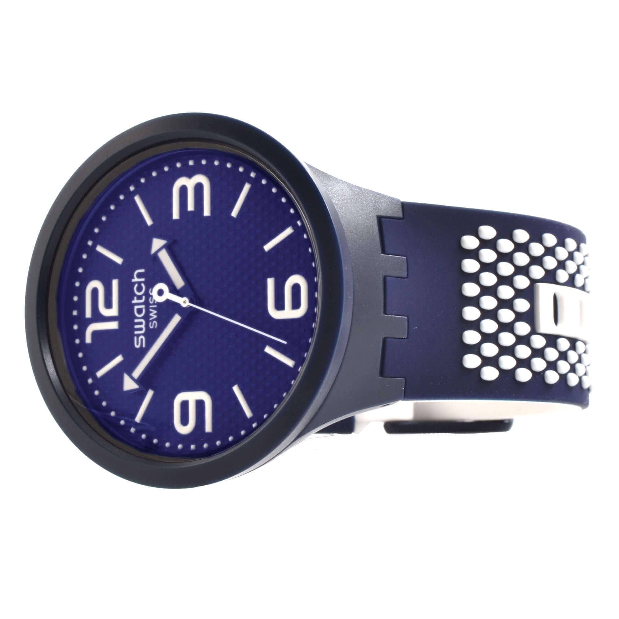 Swatch SO27N101 Men's Big Bold Bbcream Blue Dial Strap Watch Swatch SO27N101 Men's Big Bold Bbcream Blue Dial Strap Watch
