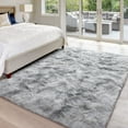 thumbnail image 2 of Ejiaya Shaggy Area Rug, Plush Furry Rugs for Living Room, Tie-Dyed Grey Soft Fluffy Rugs for Bedroom, Fuzzy Rugs for Nursery, Dorm Shag for Grils Boys, Carpet for Kids Room, 2 of 6