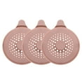 thumbnail image 1 of Uxcell 3packs Shower Drain Hair Catcher Round Drain Strainer for Shower, Pink, 1 of 5