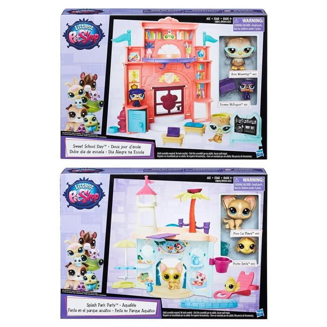 Hasbro HSBB9344 Littlest Pet Shop Collect Play & Display Set Set of 4