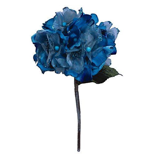 Vickerman 29" Aqua Velvet Hydrangea Artificial Christmas Pick