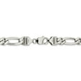 thumbnail image 3 of Solid 925 Sterling Silver Men's 9mm Figaro Chain Necklace - with Secure Lobster Lock Clasp 22", 3 of 6