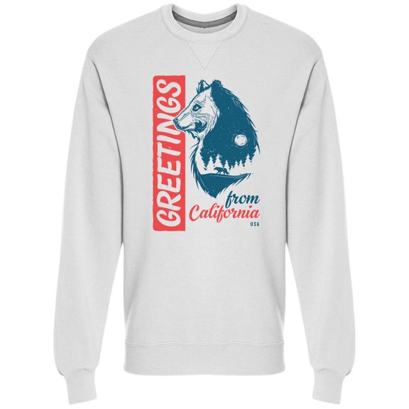 Greetings California Graphic Sweatshirt Men -Image by Shutterstock, Male XX-Large