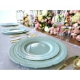thumbnail image 2 of " OCCASIONS " 40 Plates Pack, Extra Heavyweight Disposable Vintage Wedding Party Plastic Plates (11'' Dinner Plate, Chateau in Mint), 2 of 7