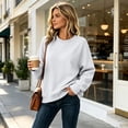 thumbnail image 2 of Long Sleeve Tops Women Oversized Crew Neck Casual Pullover Sweatshirt,2XL, 2 of 6