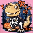 thumbnail image 3 of CafePress - T Rex Or Treat Women's Value T Shirt - Women's Traditional Fit Dark T-Shirt, 3 of 4