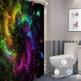 thumbnail image 2 of Abstract Fractal Decor Shower Curtain, Bathroom Decor Polyester Fiber Plastic Rings Quick-Drying Waterproof for Bathtubs/Bathroom, 72x72 inches, 2 of 6