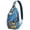 Fashionable an, variant on Vintage Coral and Starfish Pattern Lightweight Sling Backpack for Travel and Outdoor Adventures Multipurpose Crossbody Bag with Fashionable Appearance