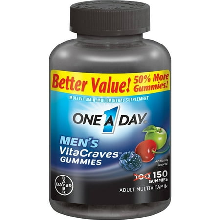 One A Day Men's Vitacraves Gummy Chewables, 150 CT