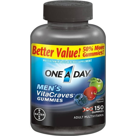 One A Day Vitacraves Gummy Chewables hommes, 150 CT