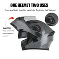 thumbnail image 3 of Bluetooth Motorcycle Helmet Full Face Open Face DOT Motorcycle Helmets, Lightweight Modular Helmet with Dual Visor, Built-in Dual Speaker Microphone,  for Adult Men Women, 3 of 7