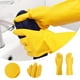 thumbnail image 2 of Guantes lavavajillas de látex de caucho natural amarillo - Resistentes al aceite, con textura de agarre - para limpieza de cocina, jardinería, baño de mascotas, duraderos y cómodos, 2 of 2