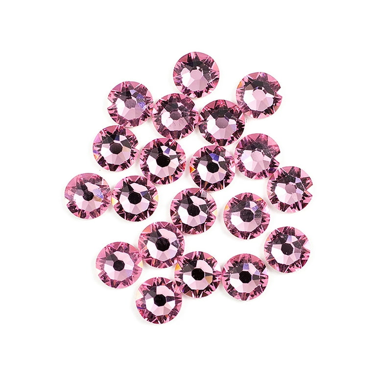 Swarovski Crystal 5mm Light Rose Hotfix, 20Pc, Pink 
