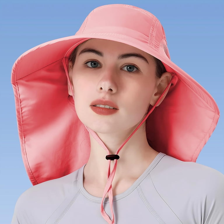 Womens Sun Hat UV Protection, Foldable Waterproof Wide Brim 