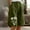 Army Green, variant on Women's Casual Printed Half Shorts Pants Summer Elastic Waist Buttons Casual Pockets Pants