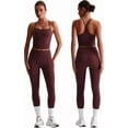 thumbnail image 6 of PISONIC Womens Workout Sets Two Piece Y Back Tank Top Matching High Waist Leggings Sets Gym Work Out Clothes, 6 of 9