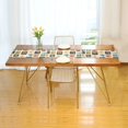 thumbnail image 3 of Yayeee Table Runner 70 inches Long Home Kitchen Dinning Party Decoration, Beige Playful Stamp, 3 of 7