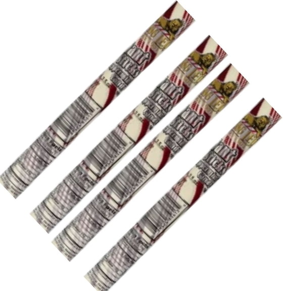 Large Peppermint Candy Stick, Red & White Peppermint Flavor, Pack of 4, Individually Wrapped, 3.5 oz Each