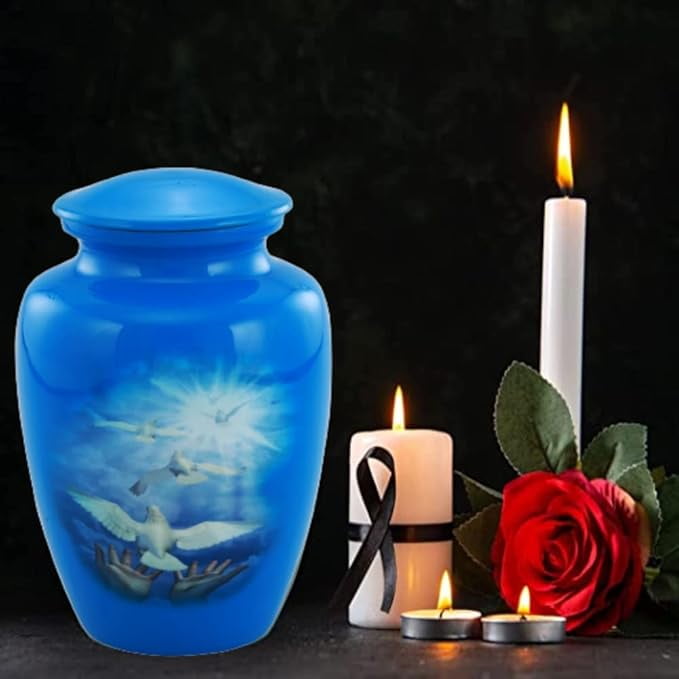 EDEN URNS for Human Ashes Memorial urn Funeral Cremation Urns Doves of Paradise (Aluminum)…