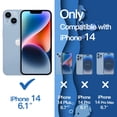 thumbnail image 2 of JETech Cute Case for iPhone 14 6.1-Inch, Wave Frame Curly Shape Shockproof Phone Cover for Women and Girls, Clear Hard PC Back (Blue), 2 of 7