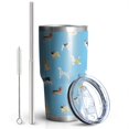 thumbnail image 2 of 30oz Kirky Hasky Dalmatian Tumblers Stainless Steel Tumbler with Lid and Straw,Vacuum Insulated Double Wall Travel Tumbler Cups Mug with Cleaning Brush for Coffee,Tea, 2 of 7