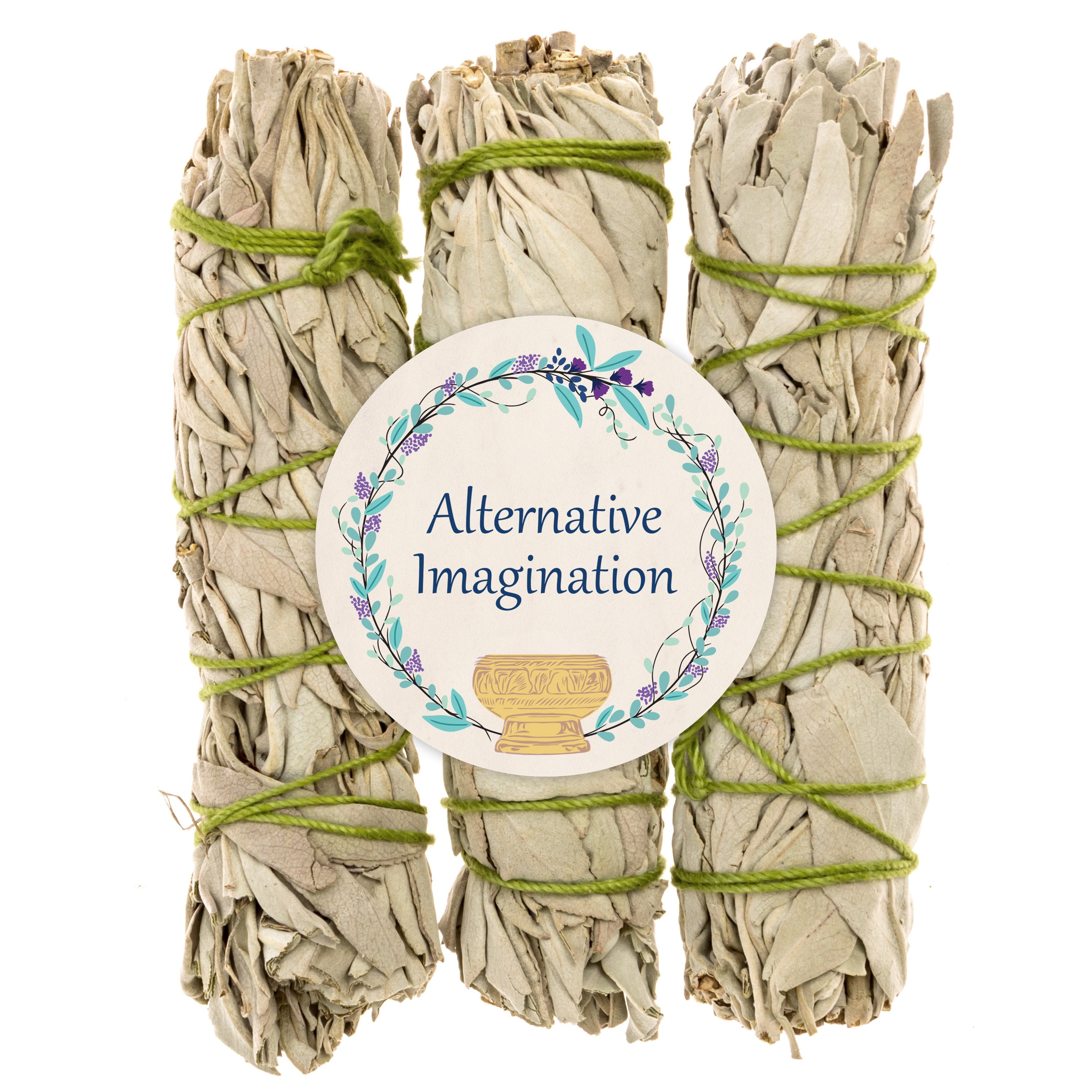 Alternative Imagination Blue Sage 4 Inch Smudge Sticks Pack of 3