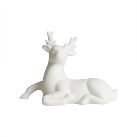 Godderr Jade White Porcelain Crafts Crane Ceramics Home Decoration Chinese Animal Deer Soft Decoration Decoration