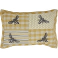 thumbnail image 2 of VHC Brands Buzzy Bees 9.5 x 14” Vintage Primitive Cotton Decorative Pillow, 2 of 3