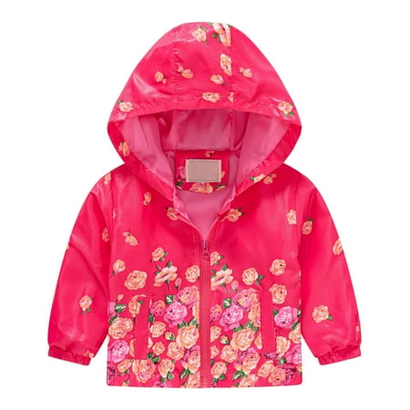 

Toddler Kids Baby Boy Girl Zipper Hoodie Coat Cute Printed Long Sleeve Warm Jacket Outerwear Windbreaker Winter Clothes