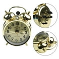 thumbnail image 3 of Horseshoe Mechanical Gold-Alarm-Clock Manual Wind Up Vintage Metal Clock Cute, 3 of 7