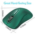 thumbnail image 3 of Wireless Mouse, 2.4GHz with USB Receiver, 1200 DPI Optical Tracking, 5 Buttons,Ambidextrous PC/Mac/Laptop -Blue, 3 of 11