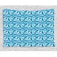thumbnail image 1 of Whale Tapestry, Big Blue Animals on Dotted and Swirled Abstract Underwater Background, Wall Hanging for Bedroom Living Room Dorm Decor, 80W X 60L Inches, Pale Blue Violet Blue, by Ambesonne, 1 of 2