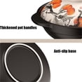 thumbnail image 4 of Large Capacity Ceramic Casserole Pot for Gas Stove Only, High Temperature Resistant Crack-Proof Clay Pot, Special Earthenware Pot for Home Kitchen Soup Stewing & Braising 2000ML, 4 of 6