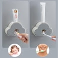 thumbnail image 2 of Aedtie Rack Household Wall Mounted Automatic Lazy Toothpaste Squeezing Device Cloud Toothpaste Rack Bathroom Washing Storage Rack, 2 of 9