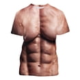 thumbnail image 6 of ZCFZJW Muscle Tee Shirts for Men,Fake Abs T Shirt Big and Tall Regular Fit Funny Short Sleeve 3D Graphic Tees Casual Slim Fit Summer Tops Khaki#09 M, 6 of 6
