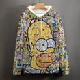 thumbnail image 4 of Simpsons Casual Pullover Hoodie Unisex Hooded Sweatshirt Novelty 3D Graphic Long Sleeve Sweater with Pocket 3XL, 4 of 8