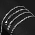 thumbnail image 6 of HZMAN 6.0mm Stainless Steel Silver Wheat Chain Necklaces for Men Women Classic Cool Link Chain Necklace Jewelry Gift 16" -30" (Silver,16), 6 of 8