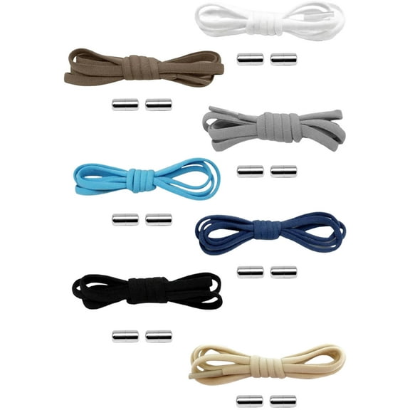 7PCS Elastic No Tie Shoelaces In Assorted Colors For Easy Shoe Fitting