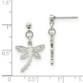 thumbnail image 3 of Stainless Steel Polished Dragonfly Post Dangle Earrings; for Adults and Teens; for Women and Men, 3 of 3