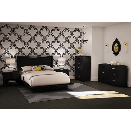 south shore soho bedroom 4-piece value bundle, multiple finishes